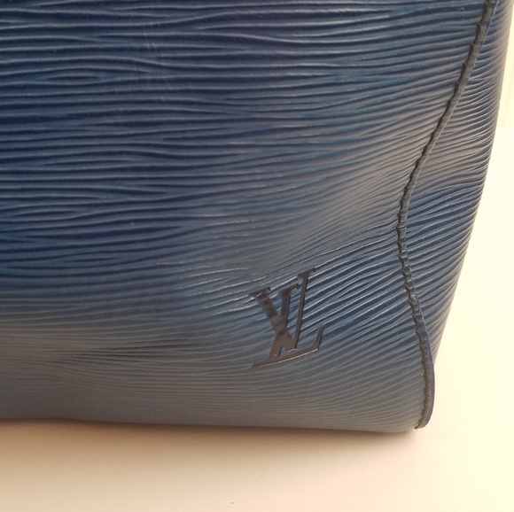 AUTHENTIC LOUIS VUITTON SPEEDY 40 EPI Blue Handbag - Picture 4 of 8